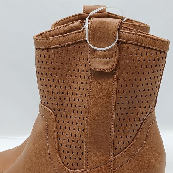 Dolce Vita Kirby Ankle Boot Women 6.5 Tan Western Shoes Cowboy Cowgirl Pointed - Picture 3 of 10